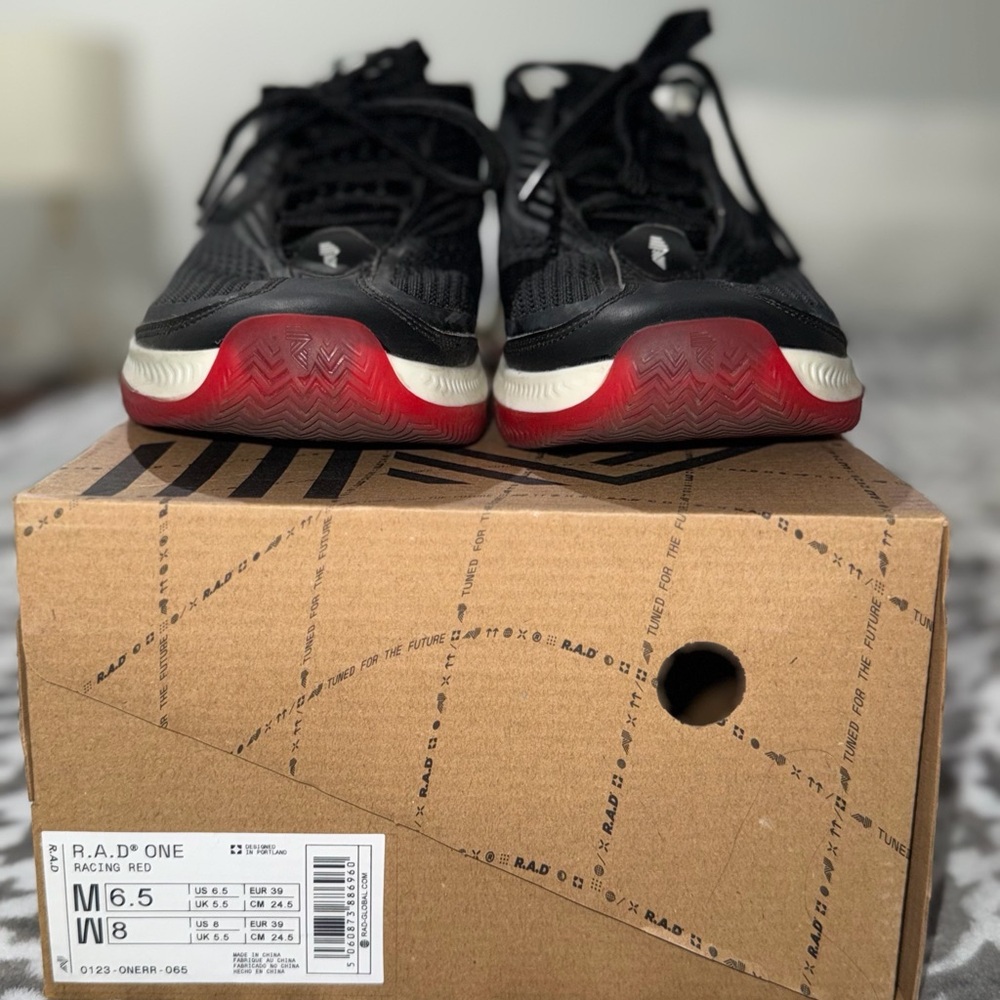 R.A.D. Women's Black and Red Athletic Shoes